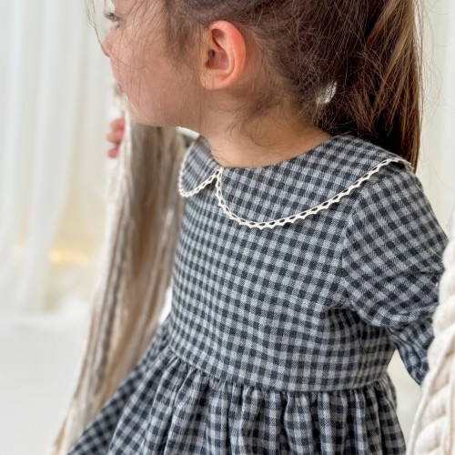 Rozalia kratka vichy szara...