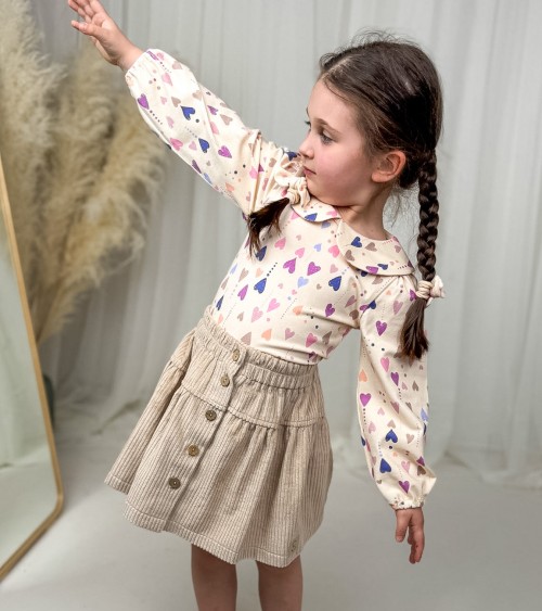 Spódniczka fidżi sztruks beż